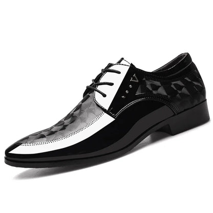 Men’s Leather Oxford Lace-Up Casual Dress Shoes