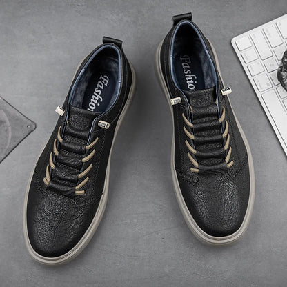 Men’s Leather Casual Oxford Flat Dress Shoes