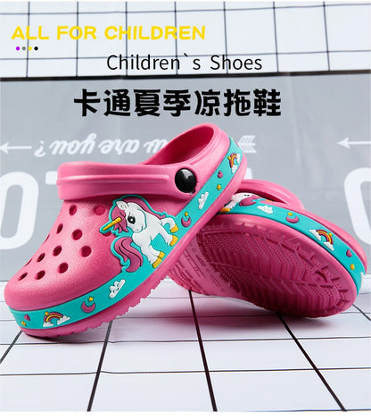 Baby Boys Cartoon Excavator Clogs