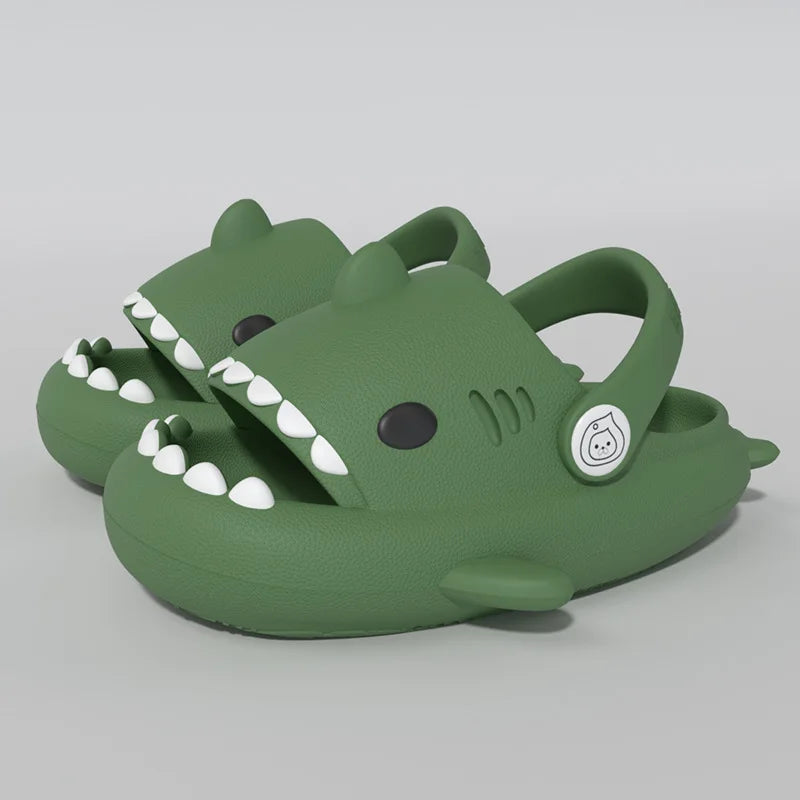 Kids Shark Cartoon Slip-On Sandals