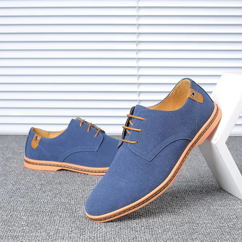 Men’s Suede Leather Oxford Casual Dress Shoes