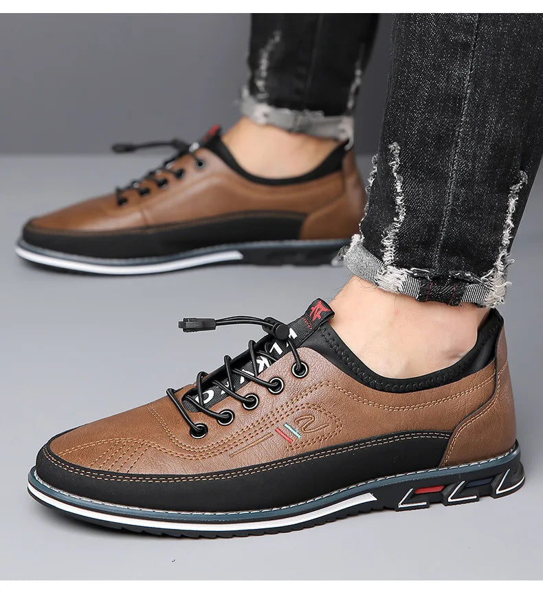 Men Leather Oxford Dress Shoes