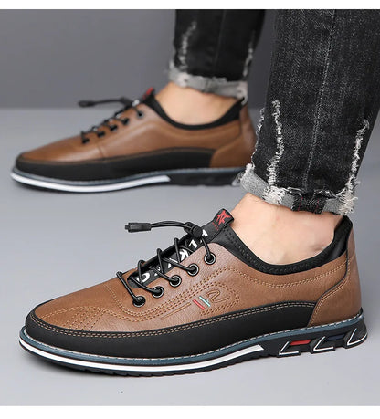 Men Leather Oxford Dress Shoes