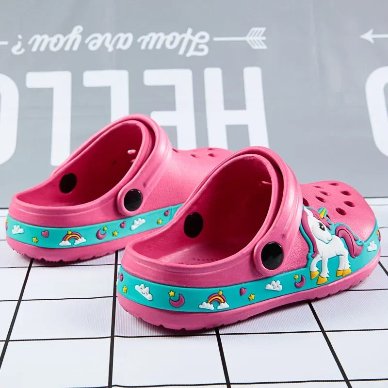 Baby Boys Cartoon Excavator Clogs