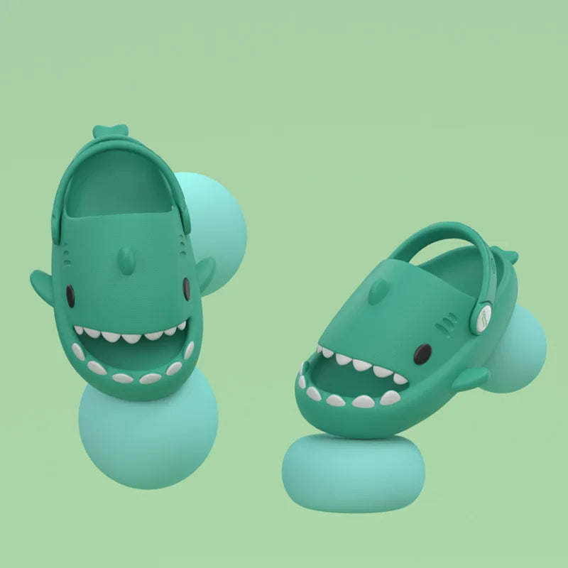 Kids Shark Cartoon Slip-On Sandals