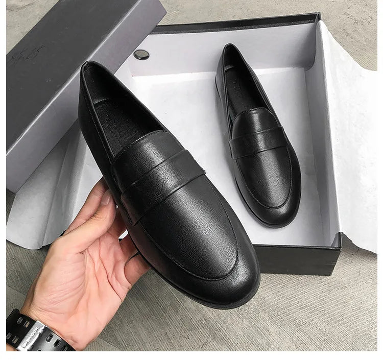 Women’s Vintage Leather Loafers Casual Flats