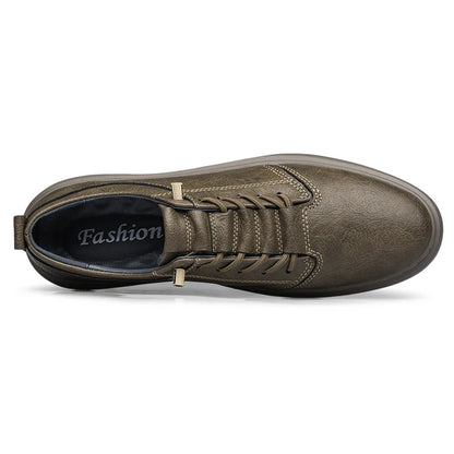 Men’s Leather Casual Oxford Flat Dress Shoes