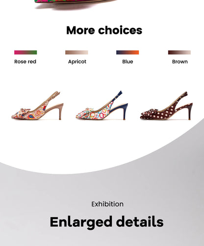 Women’s High Heel Sandals with Unique Print