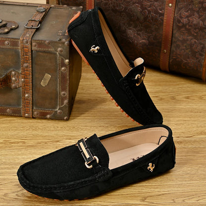 Men’s Large Size Leather Slip-On Loafers