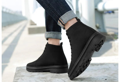 Men’s Hidden Heel Canvas Elevator Boots