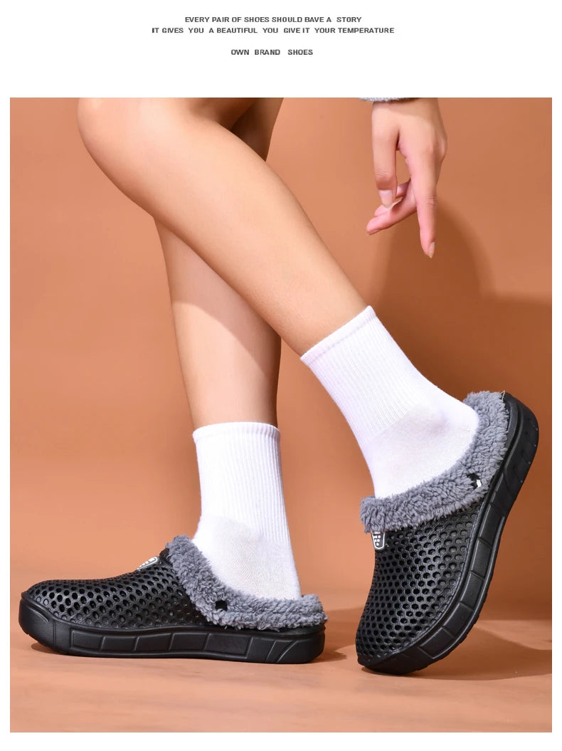 Unisex Winter Cotton Velvet Slippers