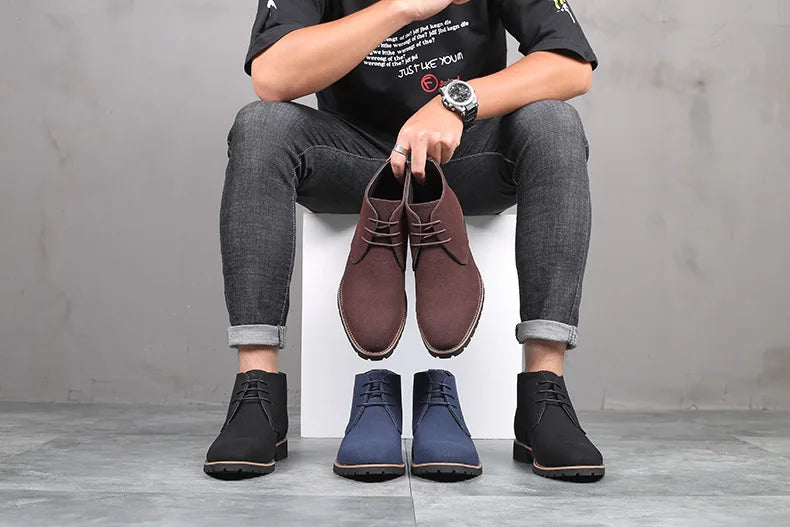 Men’s Suede Leather Chelsea Chukka Ankle Boots
