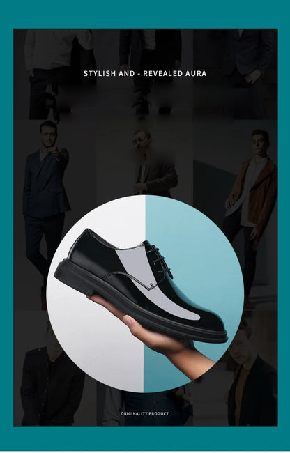 Men’s Patent Leather Height Increase Dress Shoes
