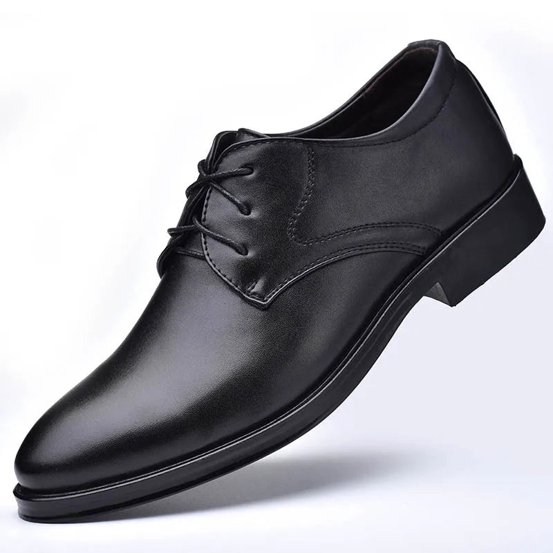 Men’s Large Size Leather Dress Derby Shoes