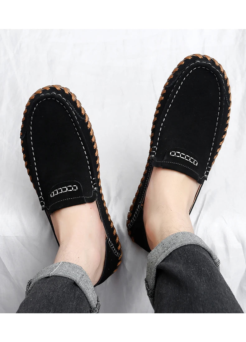 Men’s Large Size Leather Casual Loafers