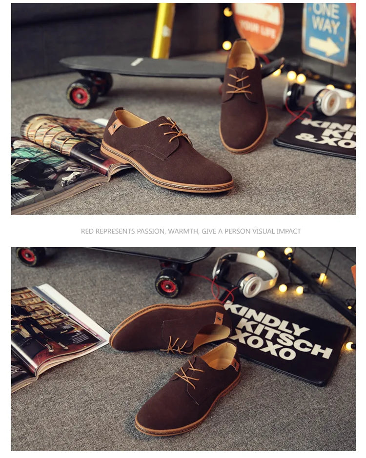 Men Luxury Suede Leather Oxford Shoes