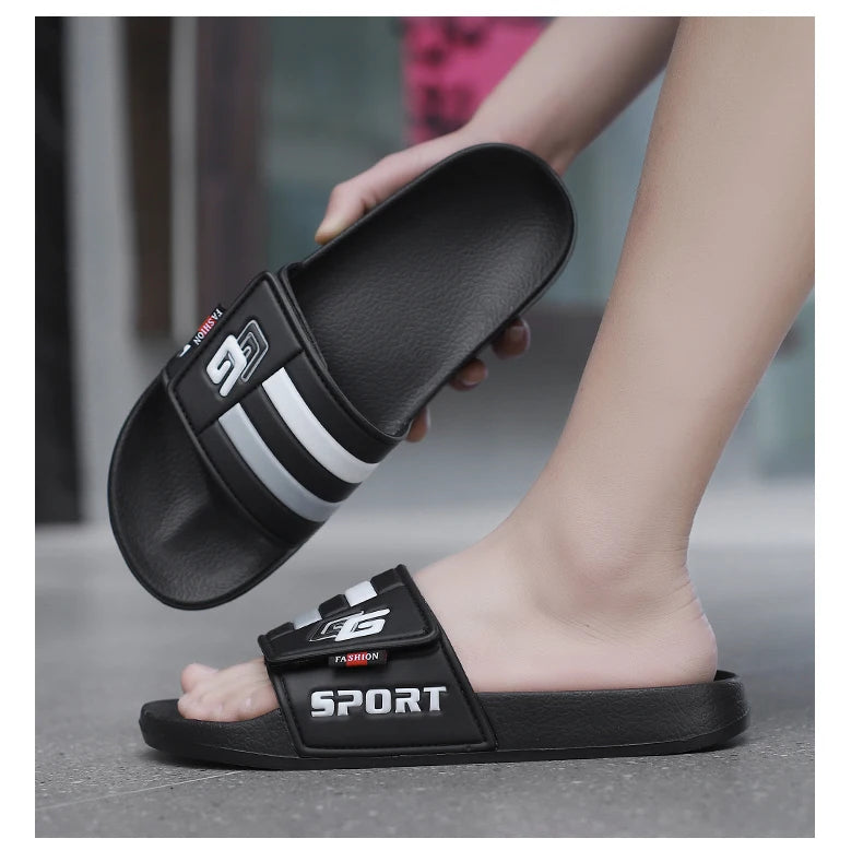Men’s Lightweight Velcro Strap Summer Slippers