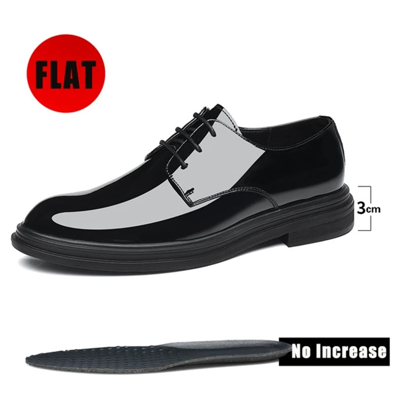 Men’s Patent Leather Height Increase Dress Shoes