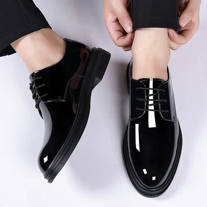 Men’s Patent Leather Height Increase Dress Shoes