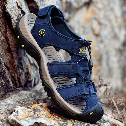 Men’s Genuine Leather Summer Roman Sandals