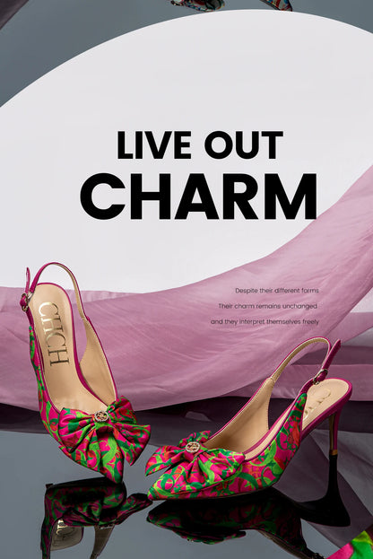 Women’s High Heel Sandals with Unique Print