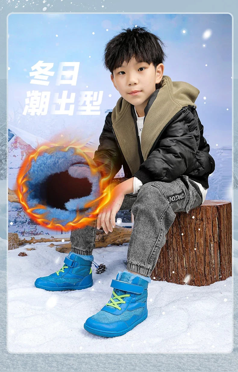 Kids Waterproof Fur-Lined Winter Boots