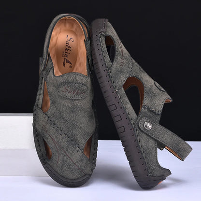 Men’s Handmade Leather Breathable Summer Sandals