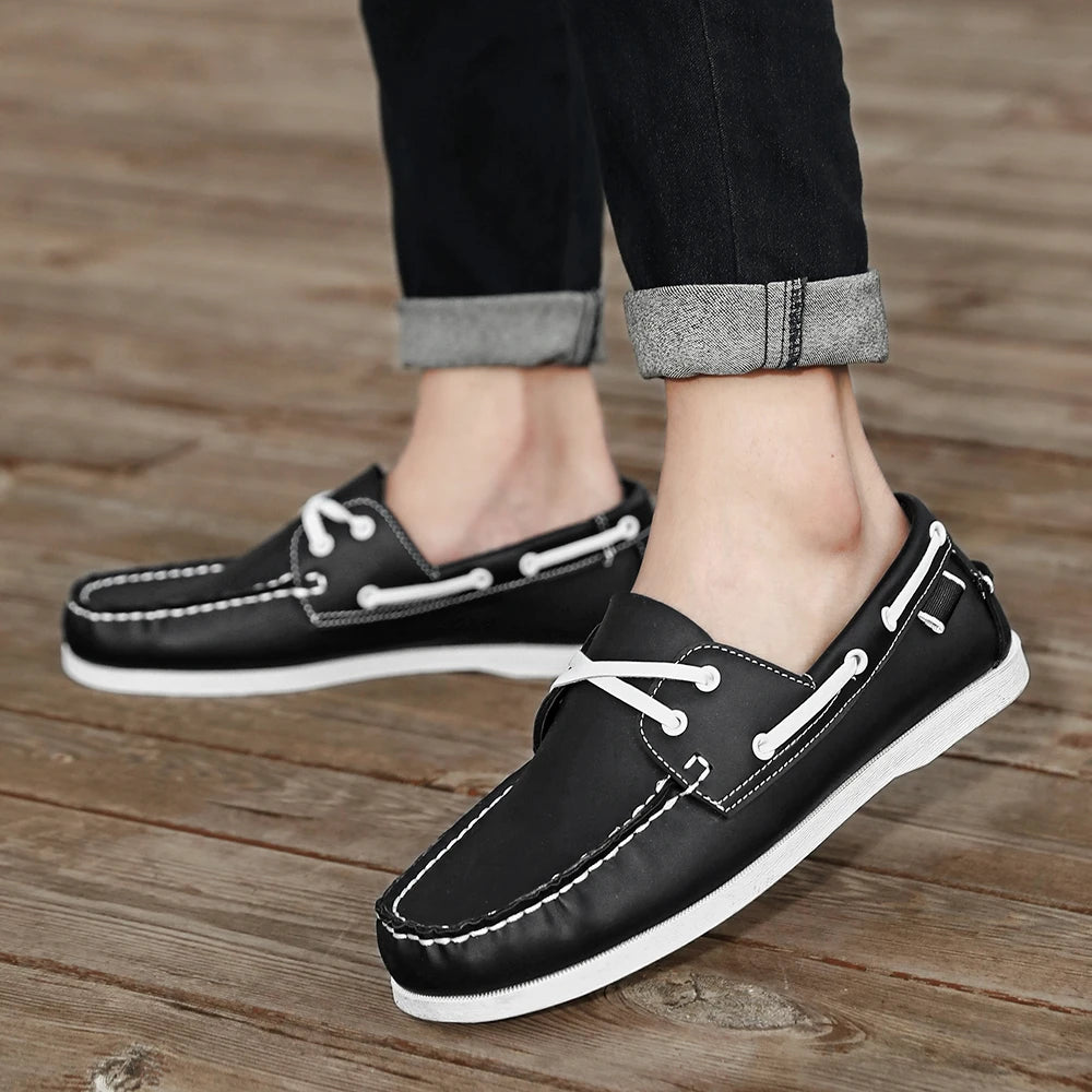 Men’s Slip-On Apron Toe Loafer Shoes