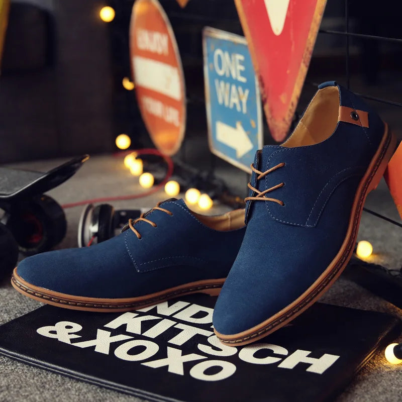 Men Luxury Suede Leather Oxford Shoes