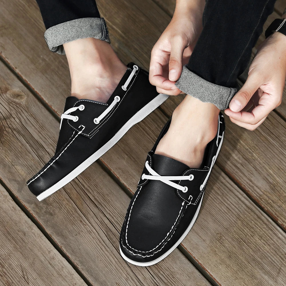 Men’s Slip-On Apron Toe Loafer Shoes
