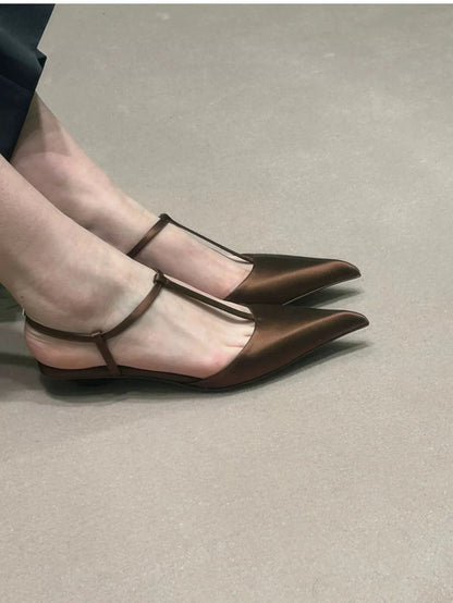 Sexy Pointed Toe Comfortable Low Heel Sandals