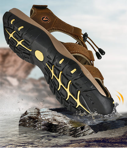 Men’s Genuine Leather Summer Roman Sandals