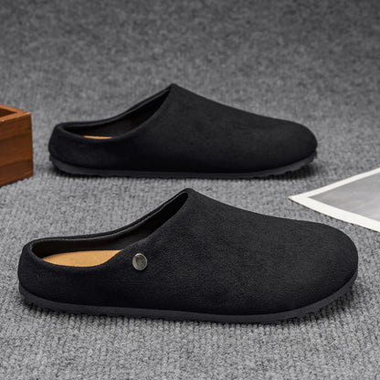 Unisex Leather Slip-On Summer Flats