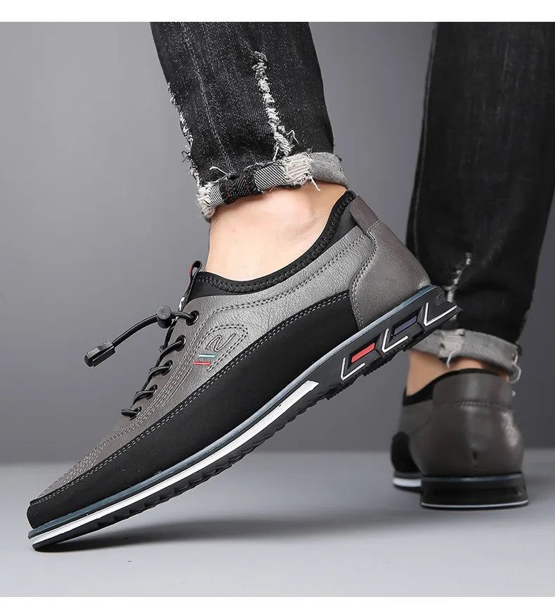 Men Leather Oxford Dress Shoes