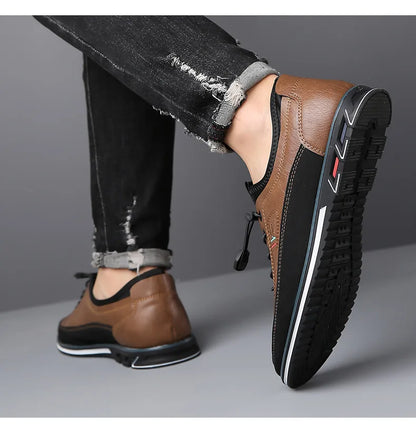 Men Leather Oxford Dress Shoes