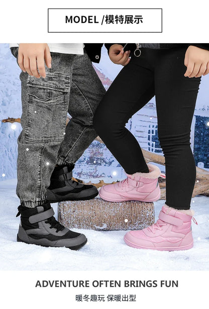 Kids Waterproof Fur-Lined Winter Boots