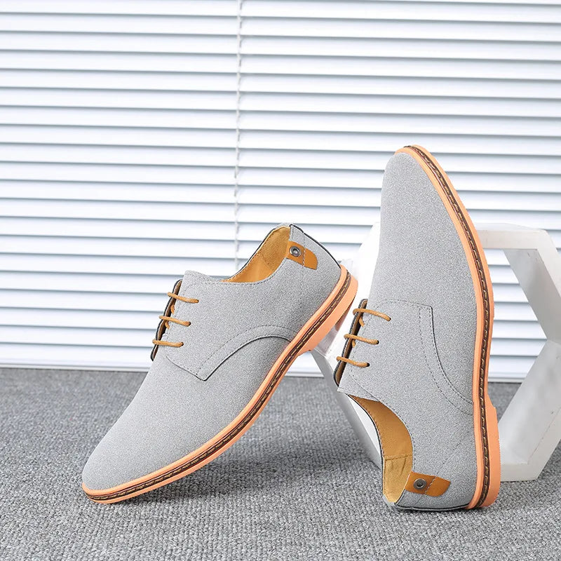 Men’s Suede Leather Oxford Casual Dress Shoes
