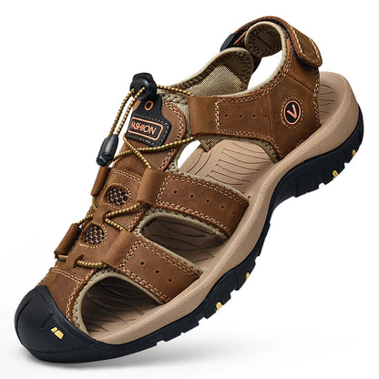 Men’s Genuine Leather Summer Roman Sandals