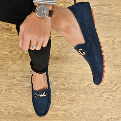 Men’s Large Size Leather Slip-On Loafers