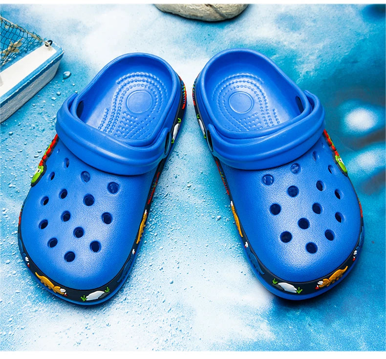 Baby Boys Cartoon Excavator Clogs