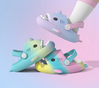 Kids Shark Cartoon Slip-On Sandals