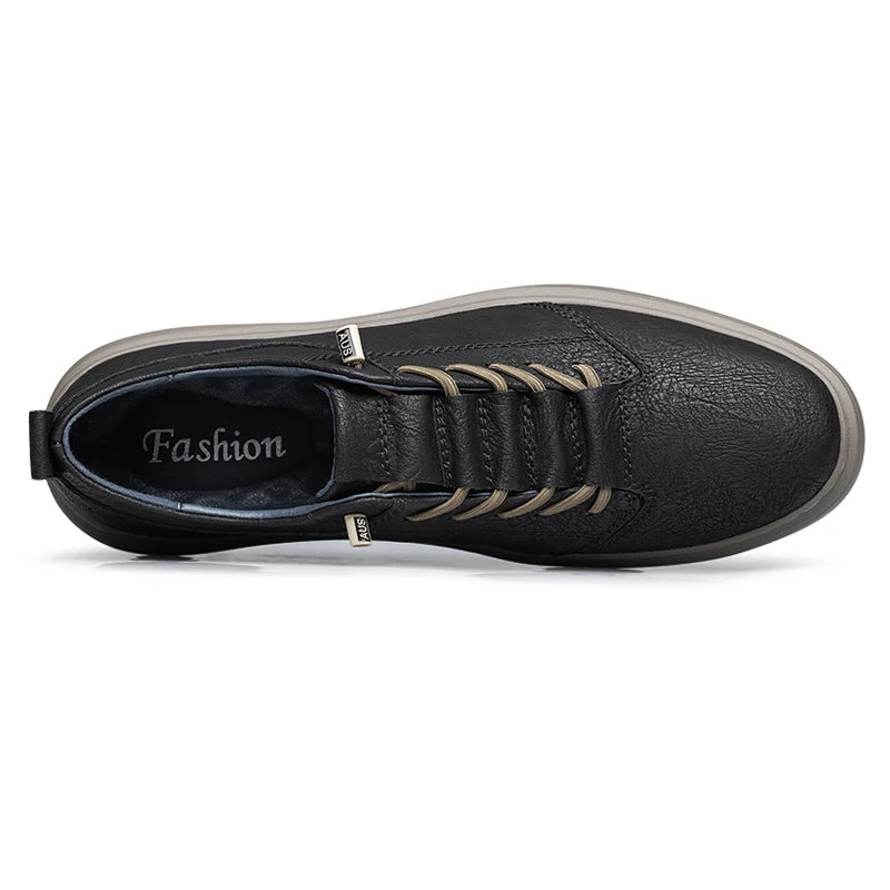 Men’s Leather Casual Oxford Flat Dress Shoes