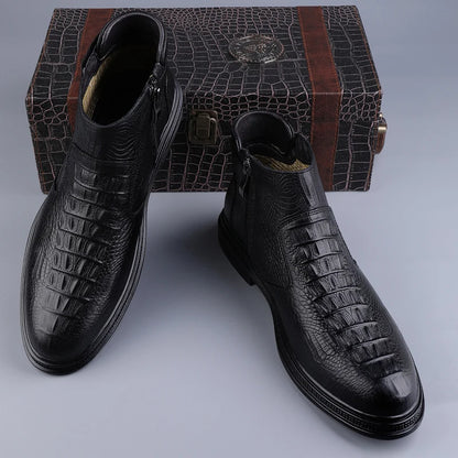 Men’s Leather Chelsea High-Top Ankle Boots