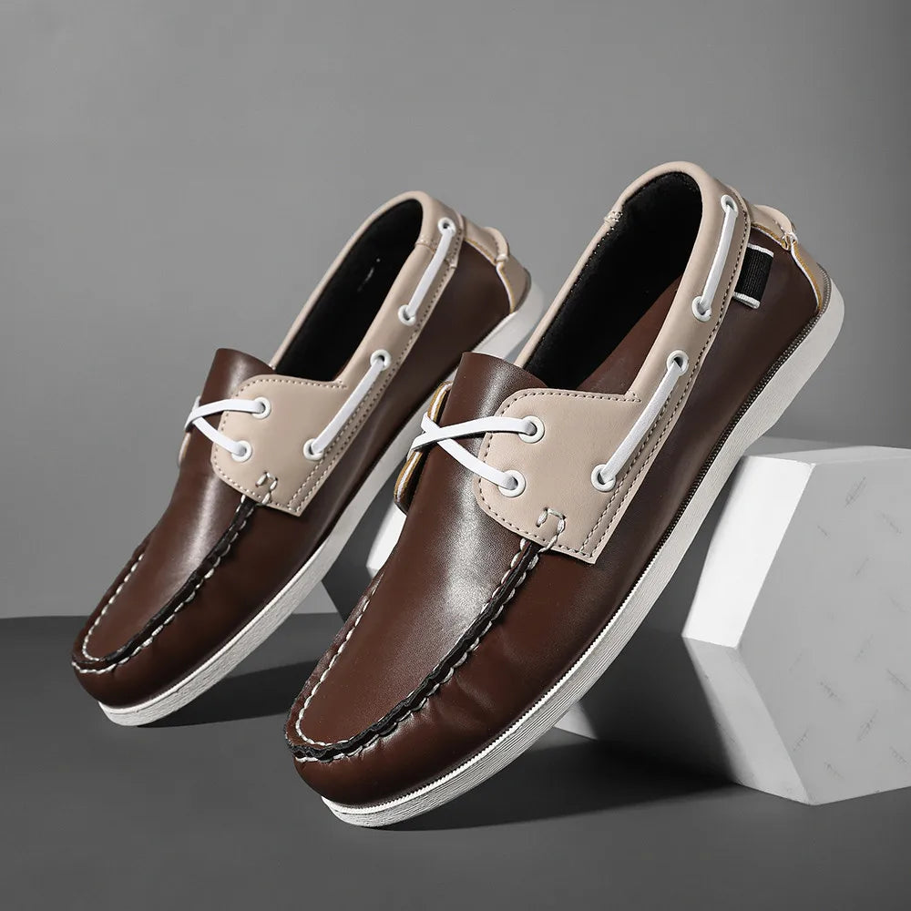 Men’s Slip-On Apron Toe Loafer Shoes