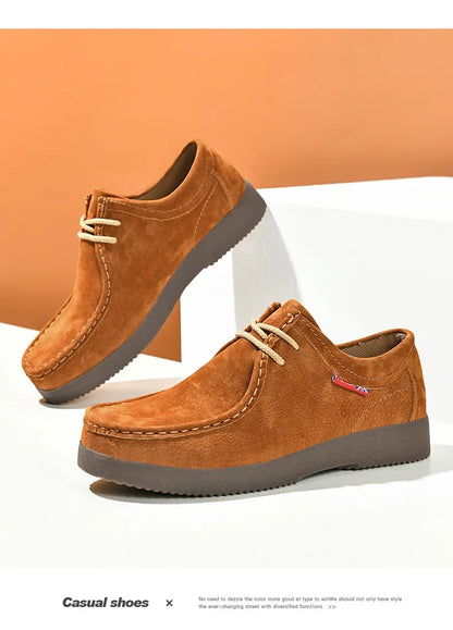 Men’s Suede Leather Lace-Up Casual Shoes