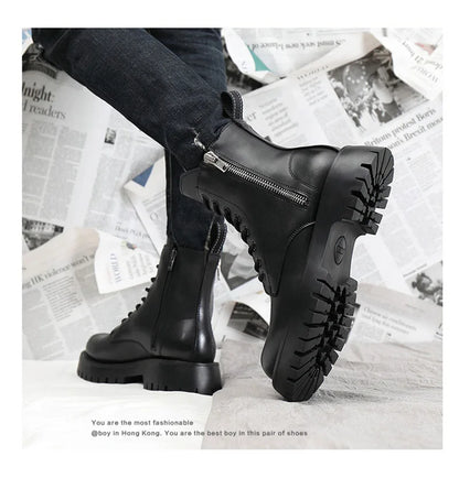 Men’s Leather Winter Ankle Boots Non-Slip
