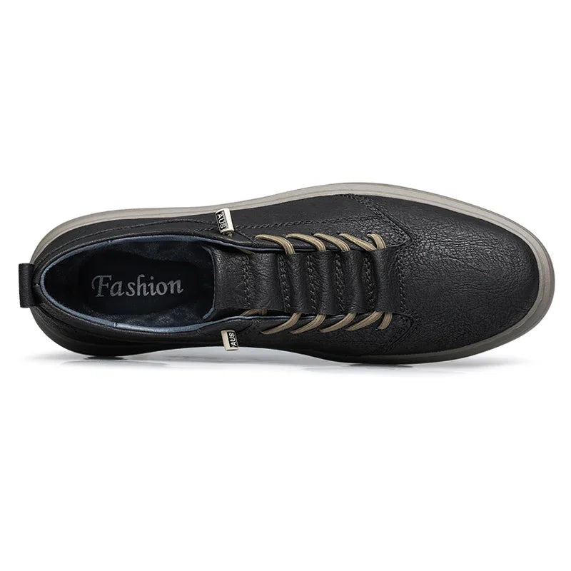 Men’s Leather Casual Oxford Flat Dress Shoes