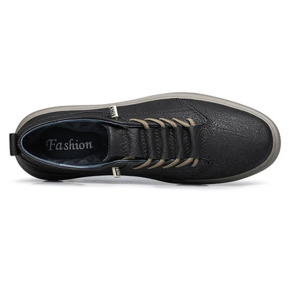 Men’s Leather Casual Oxford Flat Dress Shoes