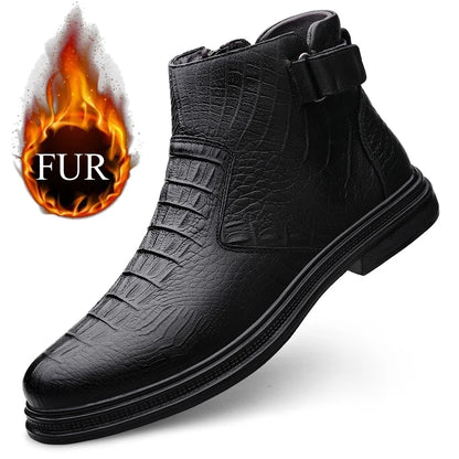 Men’s Leather Chelsea High-Top Ankle Boots