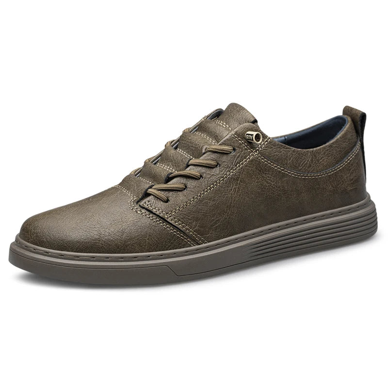 Men’s Leather Casual Oxford Flat Dress Shoes
